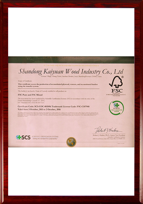 FSC CERTIFICATE